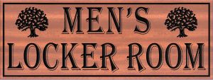 Men's Locker Room sign